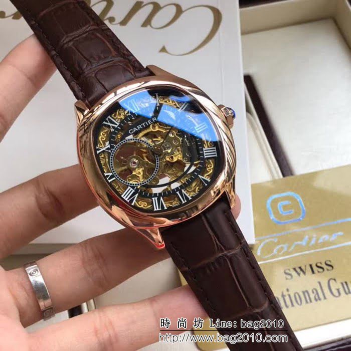 CARTIER卡地亞 最新設計鏤空新品 精品男士腕表 WSS2577